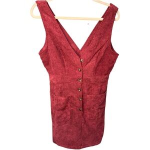 Women's Maroon Sleeveless Dress